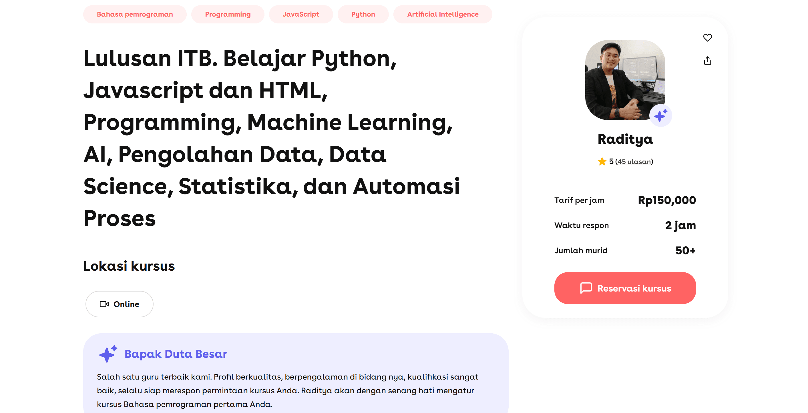 Python, JavaScript, HTML, Machine Learning, Data Science, Statistika