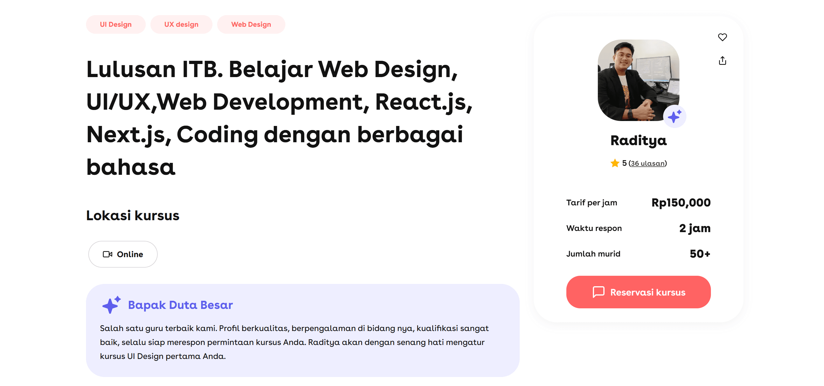 Web Design dan Web Development dengan React dan Next.js